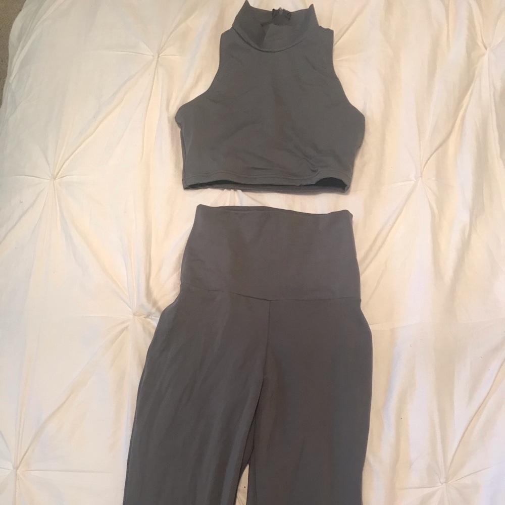 gray contemporary/modern dance costume